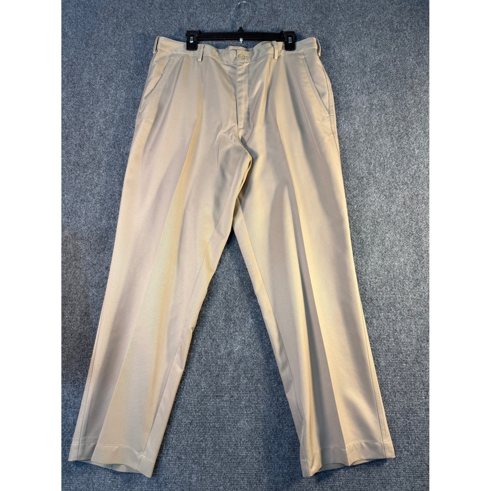 Nike Golf Dri-FIT Pants Mens 36x30 Tan Khaki Flat Front Performance Trousers